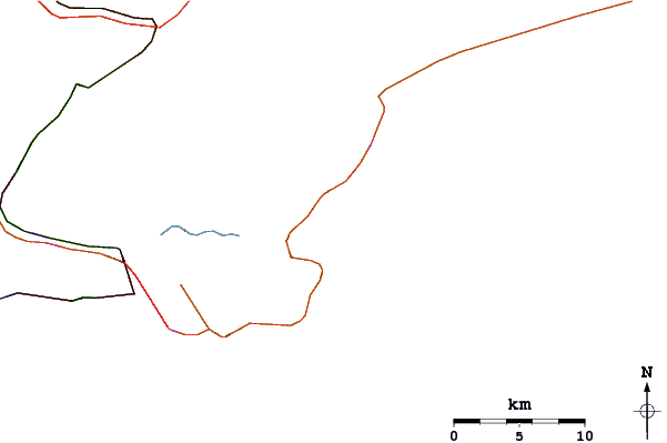 Roads and rivers around Pereque