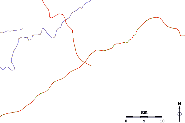 Roads and rivers around Pereque-Acu