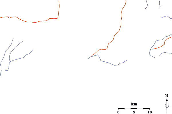 Roads and rivers around Periscope Point