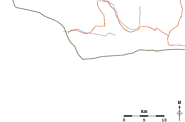 Roads and rivers around Perkos