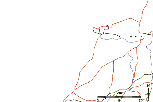 Roads and rivers around Perran Sands