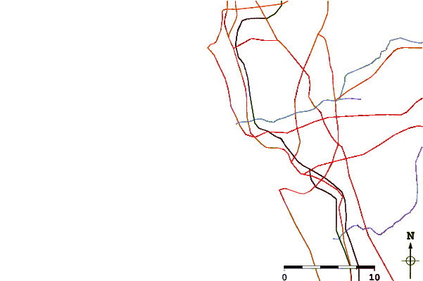 Roads and rivers around Pescadero