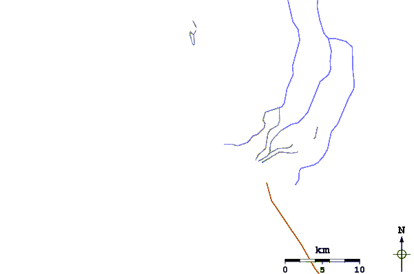 Roads and rivers around Petit Loango