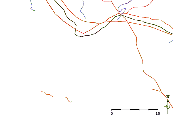 Roads and rivers around Pic Kipu