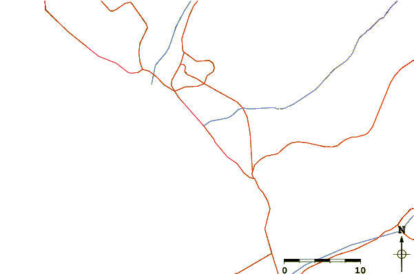 Roads and rivers around Pico Alto