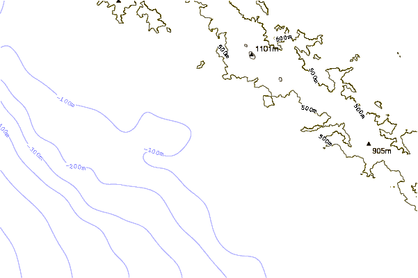 Shoreline around Pico Creek