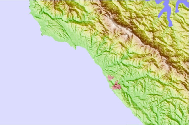 Surf spots located close to Pico Creek