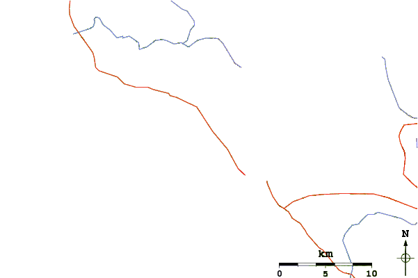 Roads and rivers around Pico Creek