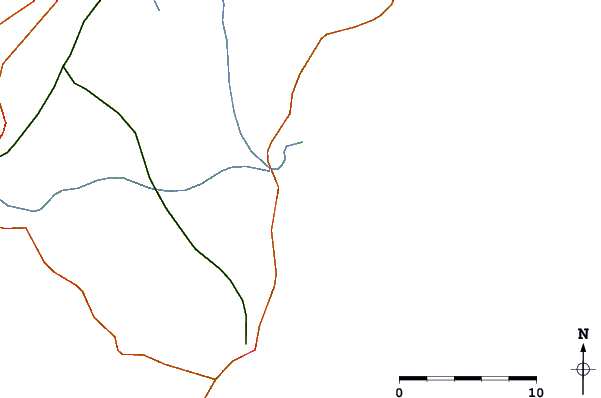 Roads and rivers around Pico Madrid