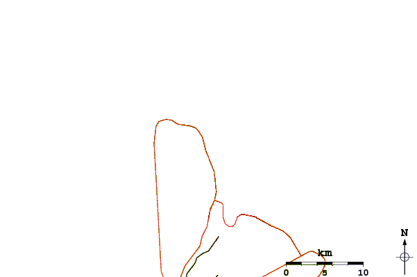 Roads and rivers around Pico Teneriffe
