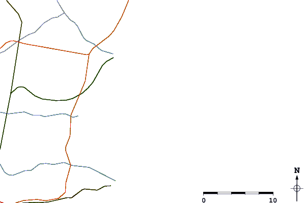 Roads and rivers around Pico de el Errizo