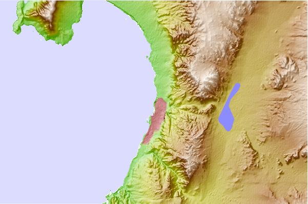 Surf breaks located close to Piedra del Lobo