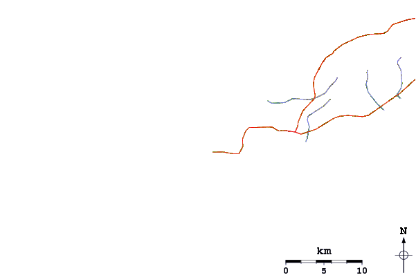 Roads and rivers around Pigeon Point