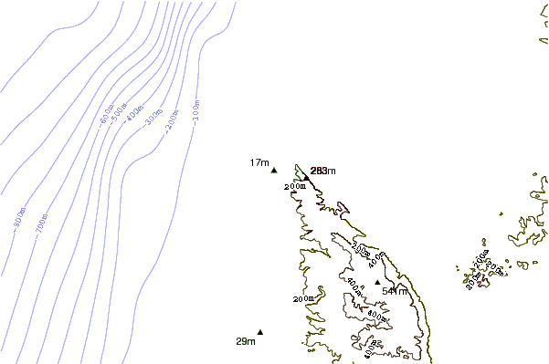 Shoreline around Pik or Meridian