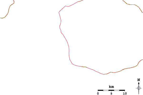 Roads and rivers around Pine Trees (Sunset)