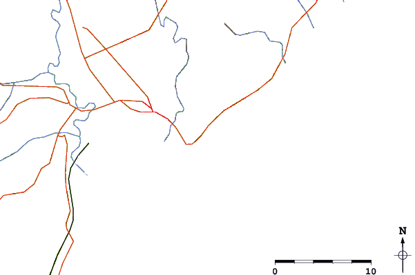 Roads and rivers around Wainui Beach - Pines