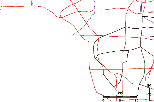 Roads and rivers around Pipe