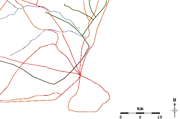 Roads and rivers around Pipe
