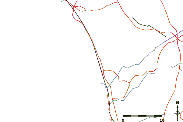 Roads and rivers around San Elijo State Beach