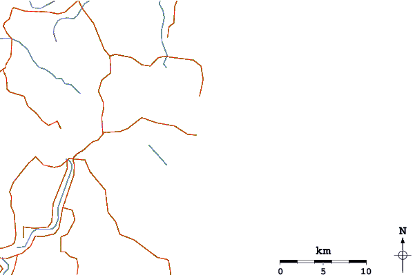 Roads and rivers around Pippi Beach