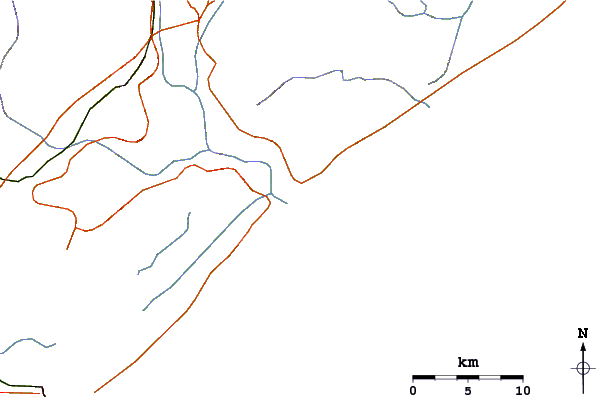 Roads and rivers around Pirambu