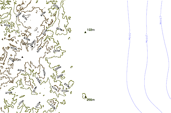 Shoreline around Pirates Cove