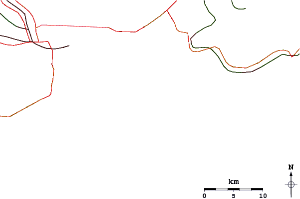 Roads and rivers around Piratininga