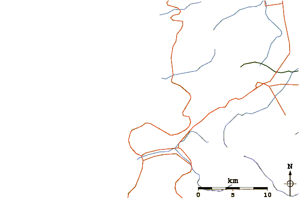 Roads and rivers around Piscinas