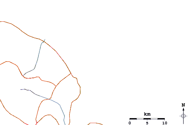 Roads and rivers around Plage des Surfeurs