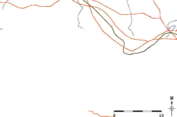Roads and rivers around Plage du Loch