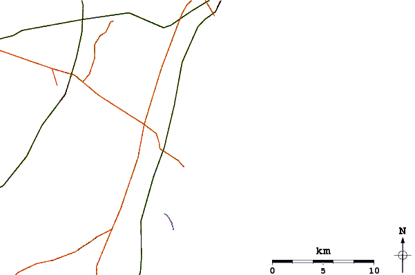 Roads and rivers around Plaice Cove