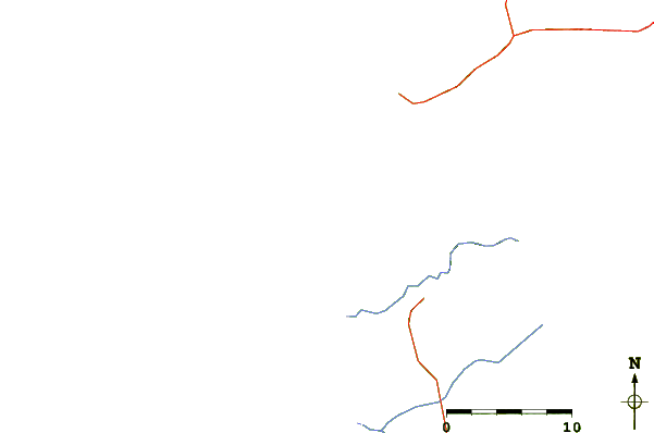 Roads and rivers around Platanitos