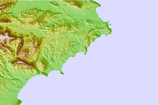 Surf spots located close to Moraira - Platja de l'Ampolla