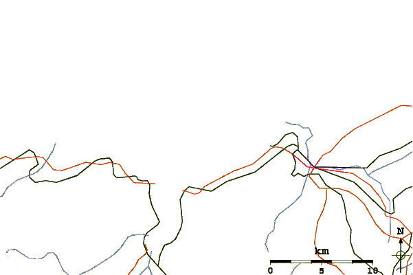 Roads and rivers around Playa Bahinas