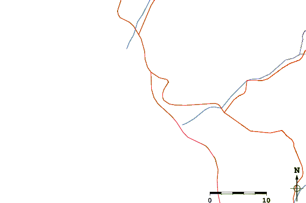 Roads and rivers around Playa Blanca