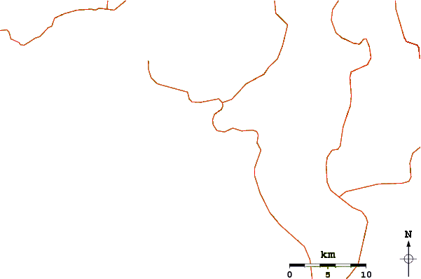 Roads and rivers around Playa Caletas