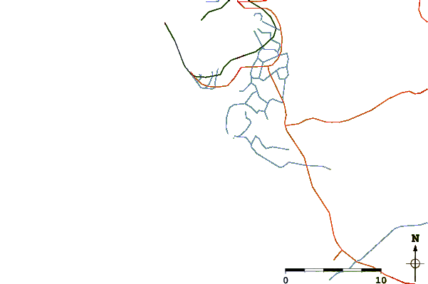 Roads and rivers around Playa de Camposoto