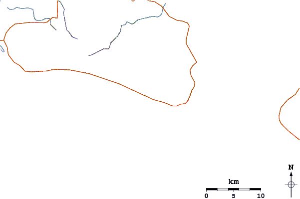 Roads and rivers around Playa Carate