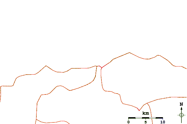 Roads and rivers around Playa Copey