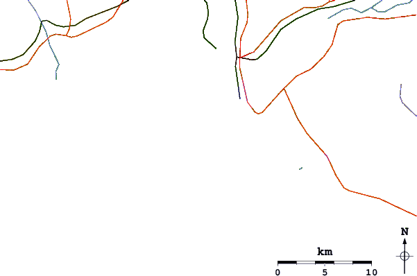 Roads and rivers around Punta Umbria (Playa Camarón)