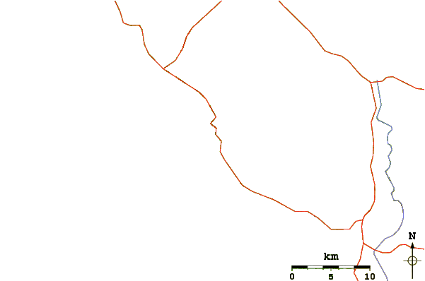 Roads and rivers around Playa El Yanqui