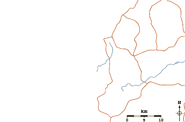Roads and rivers around Playa Grande