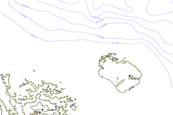 Shoreline around Playa Grande