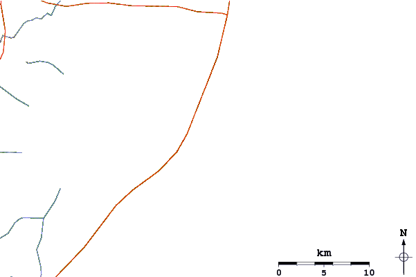 Roads and rivers around Playa Grande