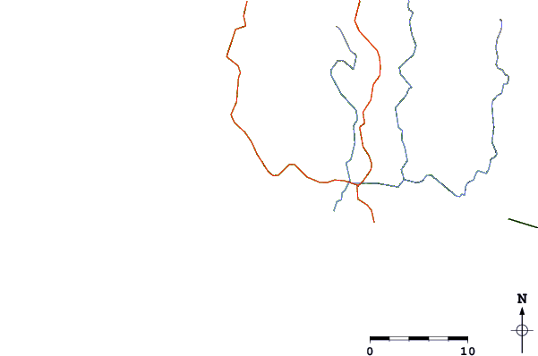 Roads and rivers around Playa Hermosa