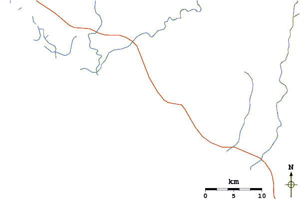 Roads and rivers around Playa Icacos