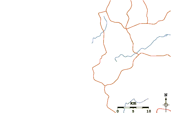 Roads and rivers around Playa Langosta