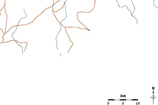 Roads and rivers around Playa Manzanilla