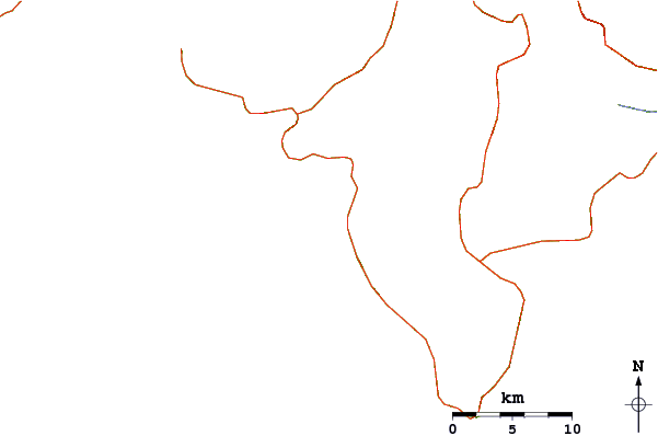 Roads and rivers around Playa Manzanillo