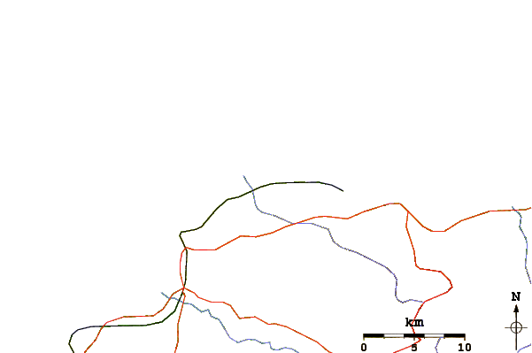 Roads and rivers around Playa Motones